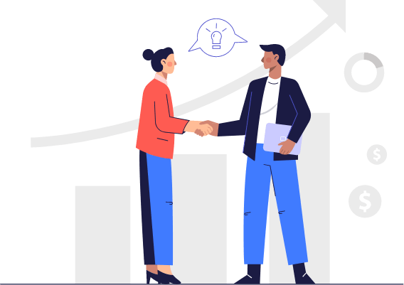 Two people shaking hands