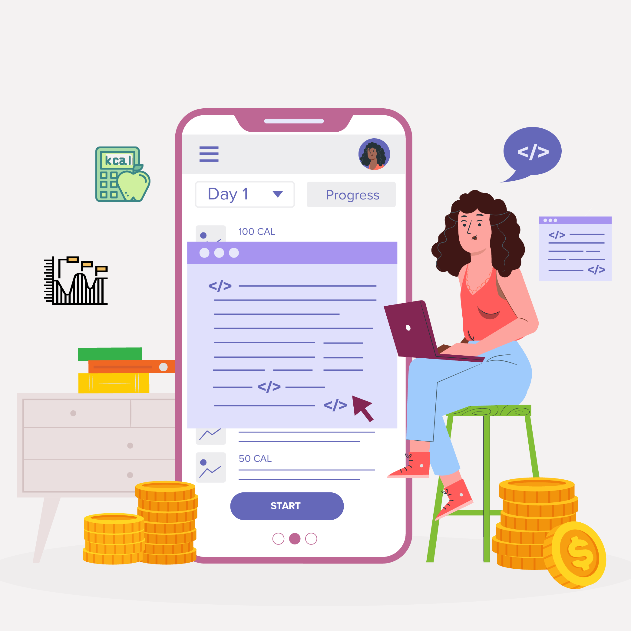 cost of nutrition app development