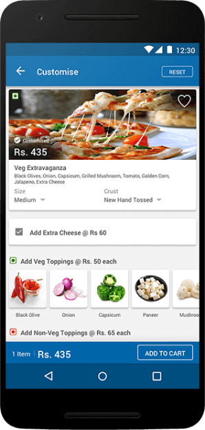 Dominos - User Interface App Screen