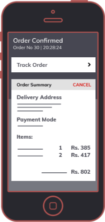 Dominos - Wireframes & Prototyping App Screen