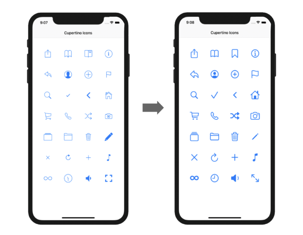 flutter ios 14 sf symbol support