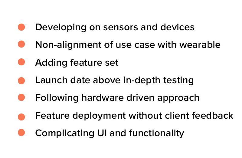 wearable app development mistakes