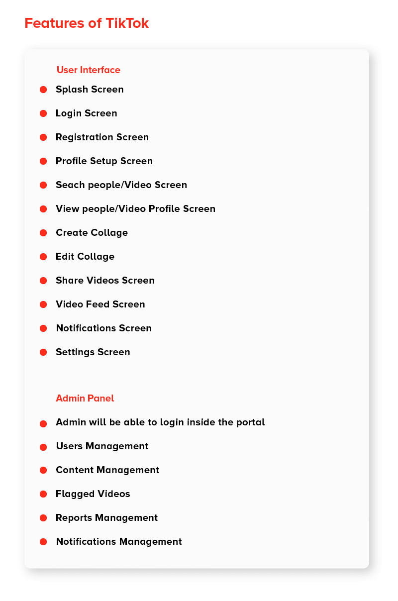 Must-Have Features of TikTok Like App