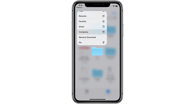 Zip and Unzip in Files App